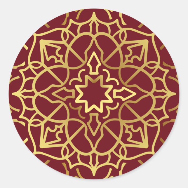 Sticker Rond Nouveau Mandala 4 (Devant)