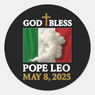 Sticker Rond Nouveau Pape Leo Pape Italien Leo 2025