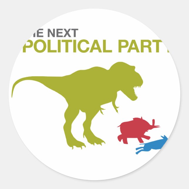 Sticker Rond Nouveau parti politique (Devant)