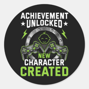 Sticker Rond Nouveau personnage créé par le jeu vidéo 1