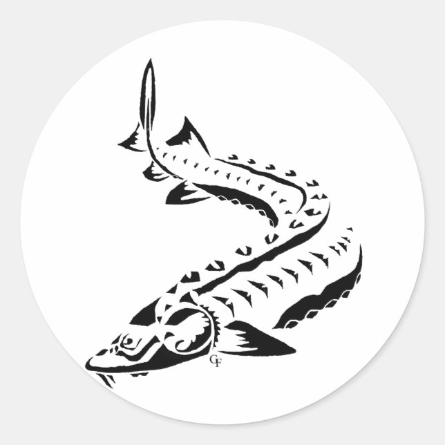 Sticker Rond Nouveau tribal (Devant)