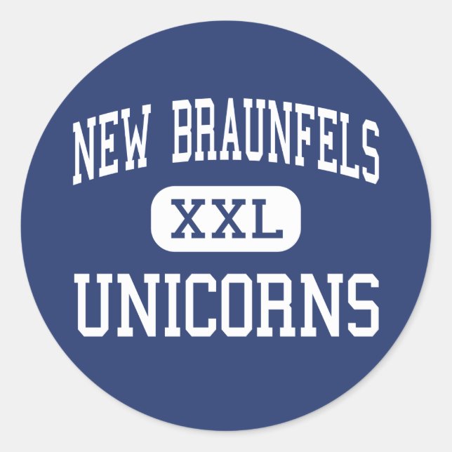Sticker Rond Nouveaux Braunfels - Unicornes - Élevé - Nouveaux  (Devant)