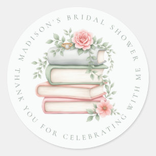 Sticker Rond Nouveaux livres de chapitre Anneau Merci Bridal Sh