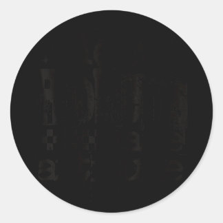 Sticker Rond Nouveaux problèmes même attitude rétro grunge stre