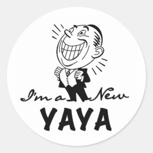 Sticker Rond Nouveaux T-shirts et cadeaux de sourire de Yaya
