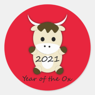 Sticker Rond Nouvel an chinois 2021