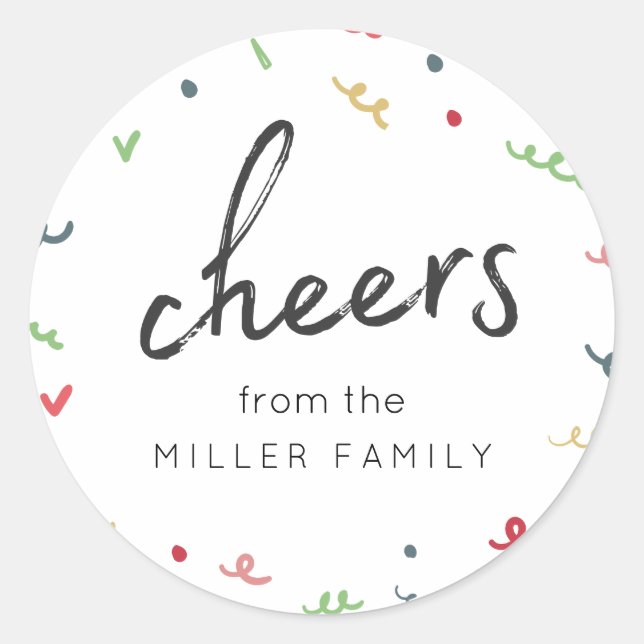 Sticker Rond Nouvel an des fêtes de Memphis (Devant)