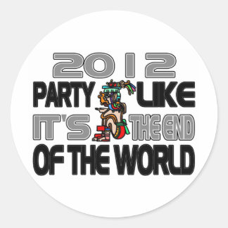 Sticker Rond Nouvel An maya 2012