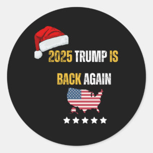 Sticker Rond Nouvel An Trump 2025