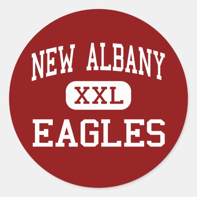 Sticker Rond Nouvelle Albany - Aigles - Haut - Nouvelle Albany  (Devant)