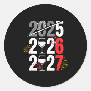 Sticker Rond Nouvelle Année 2026 67 Meme Six Sept Génération Z