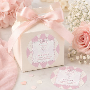 Sticker Rond Nouvelle au Club Fille Rose Golf Baby Shower