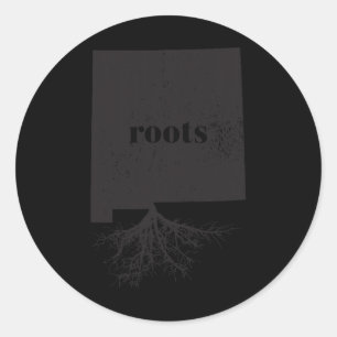 Sticker Rond Nouvelle Carte D'état Roots du Nouveau-Mexique T-S