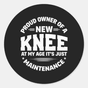 Sticker Rond Nouvelle chirurgie de remplacement du genou pour s