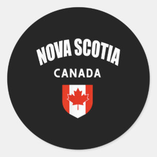 Sticker Rond Nouvelle-Écosse Canada Drapeau canadien Randonnée