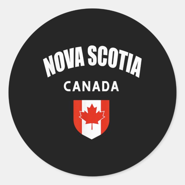 Sticker Rond Nouvelle-Écosse Canada Drapeau canadien Randonnée  (Devant)