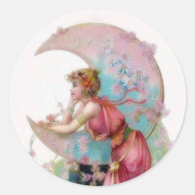 Sticker Rond Nouvelle lune (Devant)