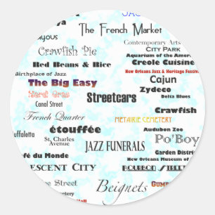 Sticker Rond Nouvelle-Orléans