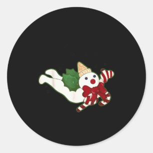 Sticker Rond Nouvelle-Orléans M. Bingle tradition de Noël bonsh