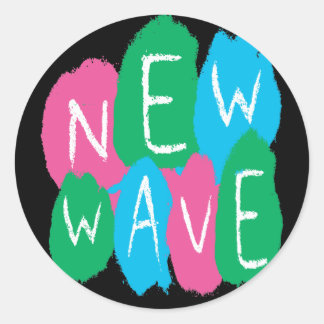 Sticker Rond Nouvelle peinture graffiti de vague