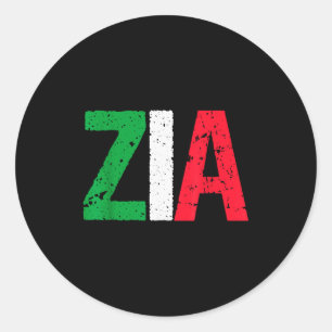 Sticker Rond Nouvelle tante italienne Zia cadeau de tante italo