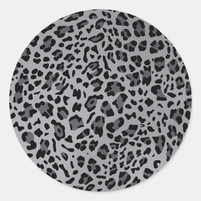 Sticker Rond Nouvelle texture léopard 11 (Devant)