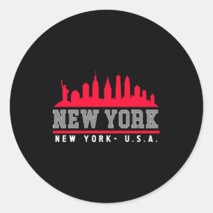 Sticker Rond Nouvelle Ville de York Ciel Magnifique