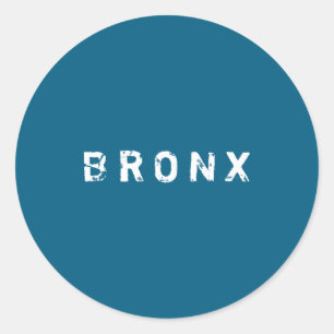 Sticker Rond Nouvelle Ville de York Clic Rétro Bronx Noir Valeu