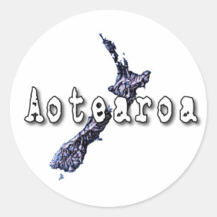 Sticker Rond Nouvelle-Zélande