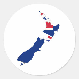 Sticker Rond Nouvelle-Zélande