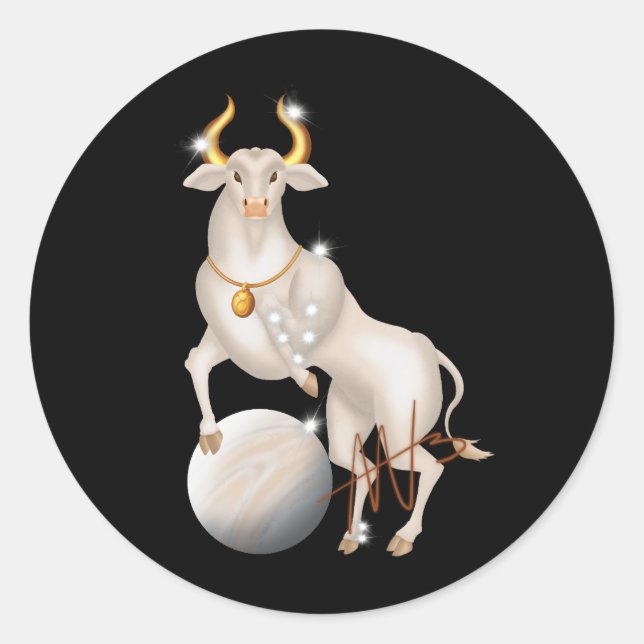 Sticker Rond Nova Taurus Venus Zodiac (Devant)