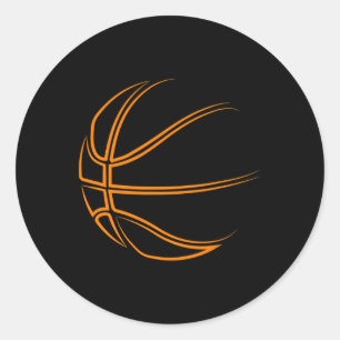 Sticker Rond Novelté de basket-ball - Joueur de basket-ball