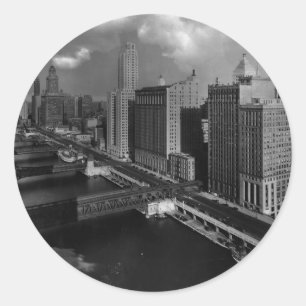 Sticker Rond Novembre 1939 :  La ville de Chicago