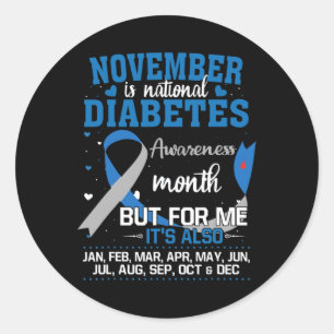 Sticker Rond Novembre est le Mois national de sensibilisation a