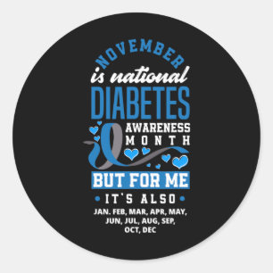 Sticker Rond Novembre Est Le Mois National De Sensibilisation A