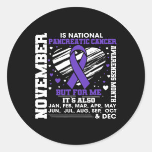 Sticker Rond Novembre Est Nationale Pancréatique Cancer Sensibi