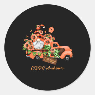 Sticker Rond Novembre Orange Gnome Vintage Truck RCPS Sensibili