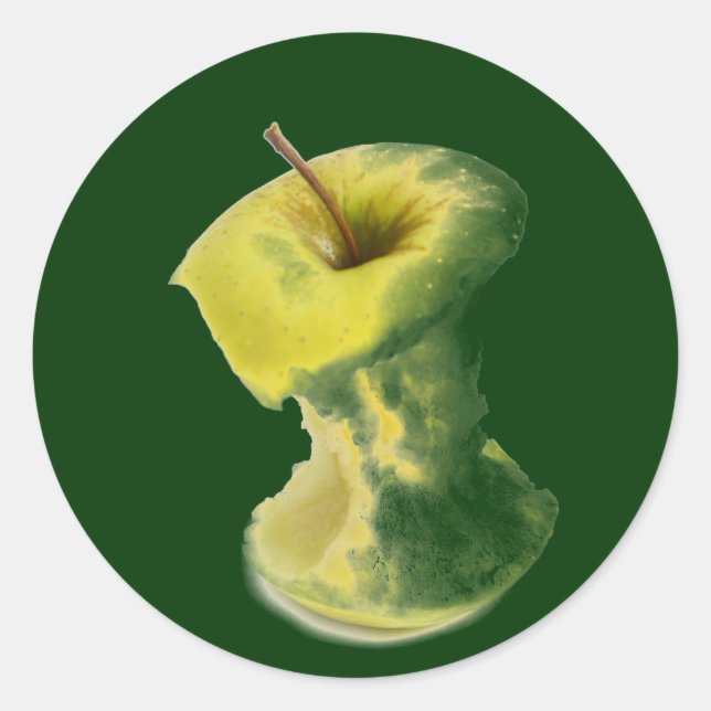 Sticker Rond Noyau Apple (Devant)