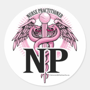 Sticker Rond NP PINK Caduceus