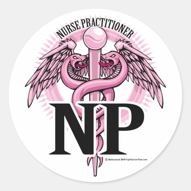 Sticker Rond NP PINK Caduceus (Devant)