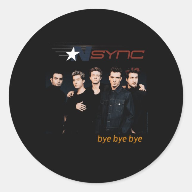 Sticker Rond Nsync Official Bye (Devant)