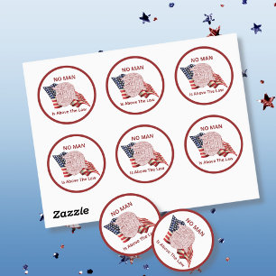 Sticker Rond Nuage de mots politiques anti-Trump