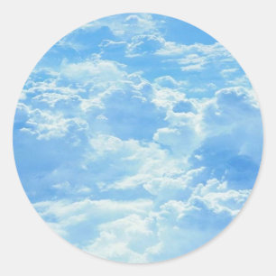 Sticker Rond Nuages