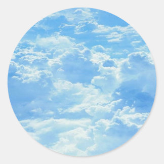 Sticker Rond Nuages