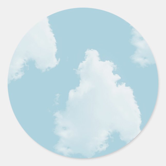 Sticker Rond Nuages Blue Skies (Devant)