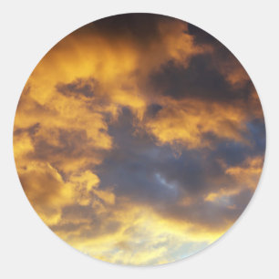 Sticker Rond Nuages couchés de soleil
