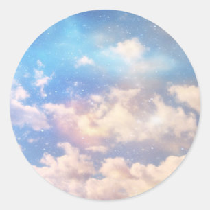Sticker Rond Nuages de Imaginaire clair