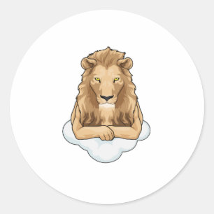 Sticker Rond Nuages de Lion