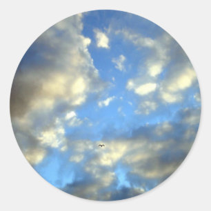 Sticker Rond Nuages de tempête