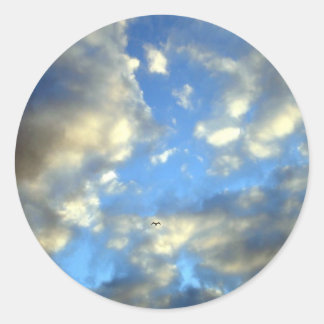 Sticker Rond Nuages de tempête